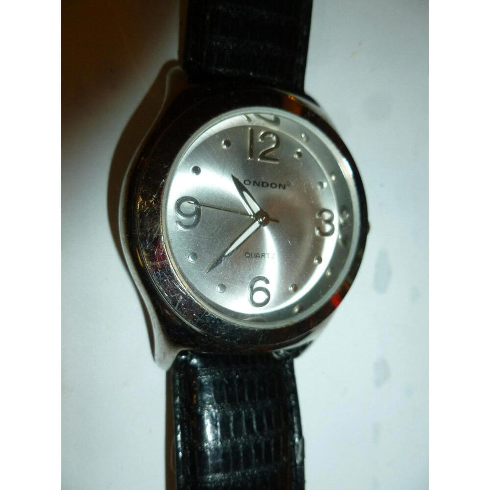 London Mens Quartz Watch Silver Tone Stainless